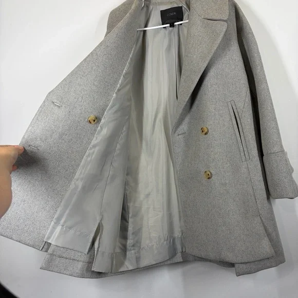 J Crew Melton Wool Swing Coat Size 8 - Picture 10 of 13